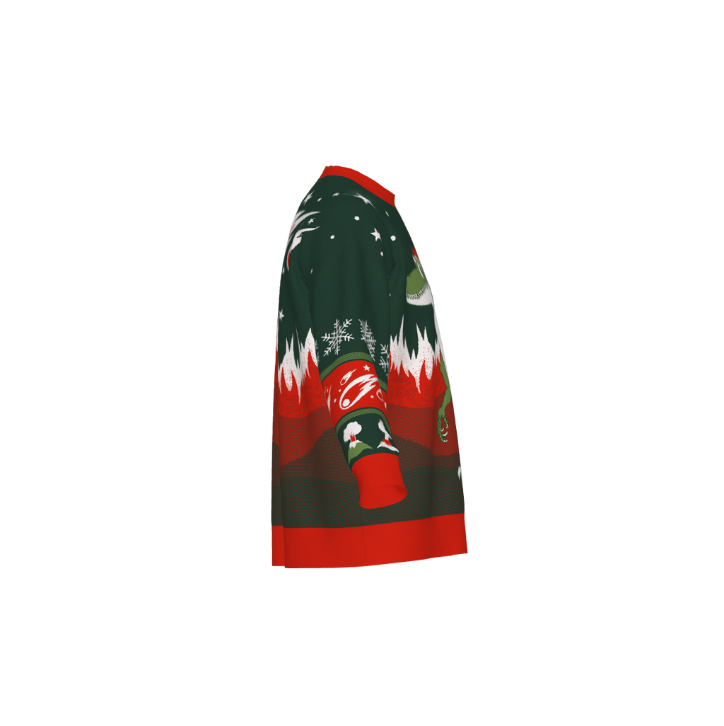 Dinosaur Sweater Holiday Green/Red