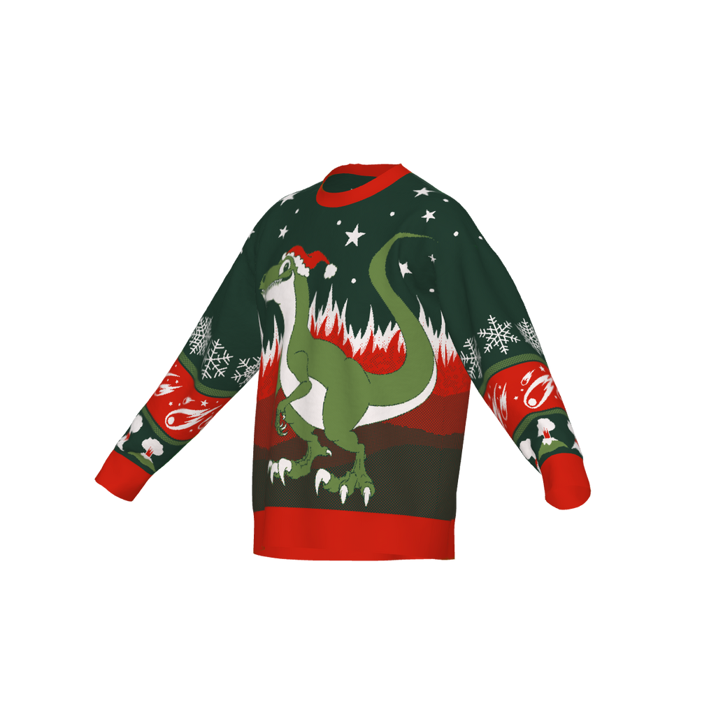 Dinosaur Sweater Holiday Green/Red
